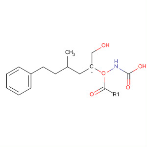 Structure of Carbamic acid, [1-(hydroxymethyl)-3-methylbutyl]-, phenylmethyl ester,(S)-