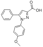 1-(4-METHOXYPHENYL)-5-PHENYL-1H-PYRAZOLE-3-CARBOXYLIC ACID结构式
