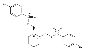 Structure of 1,2-Cyclohexanedimethanol,1,2-bis(4-methylbenzenesulfonate), (1R,2R)-rel-