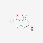 4-Hydroxy-2,6,6-trimethyl-1-cyclohexenecarboxylic acid结构式