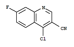 Structure of 4-CHLORO-7-FLUORO-QUINOLINE-3-CARBONITRILE