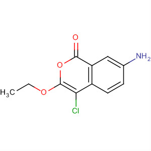 1H-2-Benzopyran-1-one, 7-amino-4-chloro-3-ethoxy-结构式