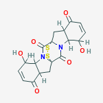 (4S)-4,4aα,7,7aβ,11,11aα,14,14aβ-Octahydro-4α,11α-dihydroxy-8H,13H-6aβ,13aβ-epidithio-1H,6H-pyrazino[1,2-a:4,5-a]diindole-1,6,8,13-tetrone结构式