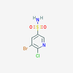 5-bromo-6-chloropyridine-3-sulfonamide结构式