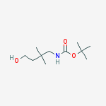 Structure of CARBAMIC ACID (4-HYDROXY-2,2-DIMETHYLBUTYL)-,TERT-BUTYL ESTER