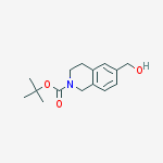 Structure of TERT-BUTYL 6-(HYDROXYMETHYL)-3,4-DIHYDROISOQUINOLINE-2(1H)-CARBOXYLATE,97%