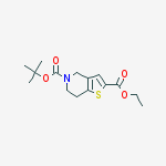 5-TERT-BUTYL 2-ETHYL 6,7-DIHYDROTHIENO[3,2-C]PYRIDINE-2,5(4H)-DICARBOXYLATE结构式