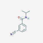 Structure of Benzamide, 3-cyano-N-(1-methylethyl)