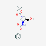 Structure of tert-butyl (3R)-3-(benzyloxycarbonylamino)-4-(hydroxymethyl)pyrro lidine-1-carboxylate