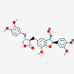 Structure of 4-(3,4-dimethoxybenzyl)-3-{[2-(4-hydroxy-3-methoxyphenyl)-3-(hydroxymethyl)-7-methoxy-2,3-dihydro-1-benzofuran-5-yl]methyl}dihydrofuran-2(3H)-one