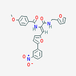 benzamide, N-[(Z)-1-[[(2-furanylmethyl)amino]carbonyl]-2-[5-(3-nitrophenyl)-2-furanyl]ethenyl]-4-methoxy-结构式
