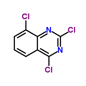 Structure of quinazoline, 2,4,8-trichloro-