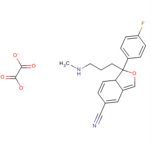 5-Isobenzofurancarbonitrile,1-(4-fluorophenyl)-1,3-dihydro-1-[3-(methylamino)propyl]-, ethanedioate(1:1)结构式
