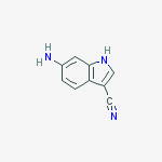 Structure of 6-amino-1H-indole-3-carbonitrile