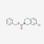 Structure of 2(1H)-ISOQUINOLINECARBOXYLIC ACID, 7-BROMO-3,4-DIHYDRO-, PHENYLMETHYL ESTER