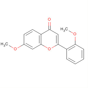 Structure of 4H-1-Benzopyran-4-one, 7-methoxy-2-(2-methoxyphenyl)-