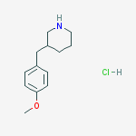 Chemical structure of 3-(4-METHOXYBENZYL)PIPERIDINE HYDROCHLORIDE