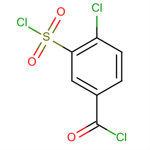 Structure of Benzoyl chloride, 4-chloro-3-(chlorosulfonyl)-