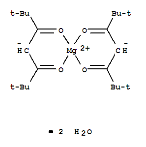 Structure of BIS(2,2,6,6-TETRAMETHYL-3,5-HEPTANEDIONATO)MAGNESIUM DIHYDRATE