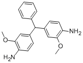 Structure of 4,4-diamino-3,3-dimethoxytriphenylmethane