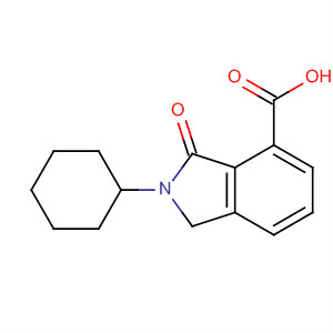 Structure of 1H-Isoindole-4-carboxylic acid, 2-cyclohexyl-2,3-dihydro-3-oxo-