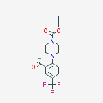 tert-Butyl 4-(2-formyl-4-(trifluoromethyl)phenyl)piperazine-1-carboxylate结构式