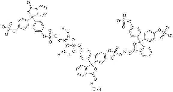 Structure of Phenolphthalein disulfate tripotassium salt trihydrate