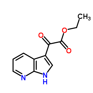 Structure of 1H-Pyrrolo[2,3-b]pyridine-3-acetic acid, a-oxo-, ethyl ester