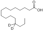 Structure of HEXADECANOIC-13,13-D2 ACID
