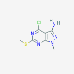 Structure of 4-Chloro-1-methyl-6-(methylthio)-1H-pyrazolo[3,4-d]pyrimidin-3-amine