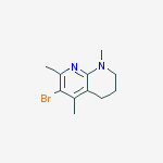 6-Bromo-1,5,7-trimethyl-1,2,3,4-tetrahydro-1,8-naphthyridine结构式