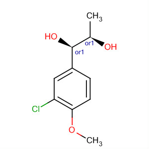 Structure of 1,2-Propanediol, 1-(3-chloro-4-methoxyphenyl)-, (1R,2R)-rel-