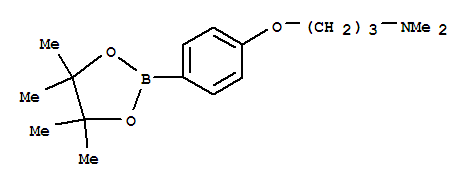 Structure of 2-{4-[3-(dimethylamino)propoxy]phenyl}-4,4,5,5-tetramethyl-1,3,2-dioxaborolane