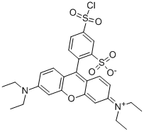 Structure of LISSAMINE RHODAMINE B SULFONYL CHLORIDE