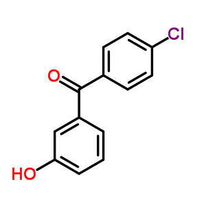 (4-chlorophenyl)-(3-hydroxyphenyl)methanone结构式