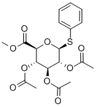 Structure of .beta.-D-Glucopyranosiduronic acid, phenyl 1-thio-, methyl ester, triacetate