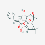 Structure of 1a,1b,2,3,4,5,7a,8,8a,9,10,10a-Dodecahydro-2-hydroxy-6-(hydroxymethyl) -3,8,8,10a-tetramethyl-5-oxo-4aH-cyclopenta(3,4)cyclopropa(8,9)cycloun dec(1,2-b)oxiren-4a-yl ester
