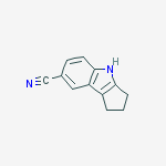 CYCLOPENT[B]INDOLE-7-CARBONITRILE, 1,2,3,4-TETRAHYDRO-结构式
