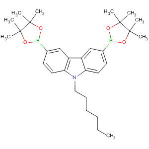 9H-Carbazole,9-hexyl-3,6-bis(4,4,5,5-tetramethyl-1,3,2-dioxaborolan-2-yl)-结构式