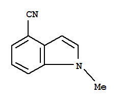 1-METHYL-1H-INDOLE-4-CARBONITRILE 97结构式