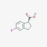 Structure of (1R)-2,3-DIHYDRO-5-FLUORO-1H-INDENE-1-CARBOXYLIC ACID