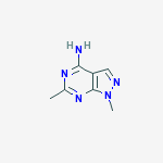 1,6-DIMETHYL-1H-PYRAZOLO[3,4-D]PYRIMIDIN-4-AMINE; 1,6-DIMETHYL-1H-PYRAZOLO[3,4-D]PYRIMIDIN-4-YLAMINE结构式