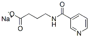 Structure of 4-[(3-Pyridinylcarbonyl)amino]-butanoic acid monosodium salt