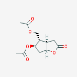 Structure of ((3aR,4S,6aS)-5-acetoxy-2-oxohexahydro-2H-cyclopenta[b]furan-4-yl)Methyl acetate