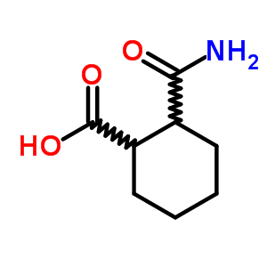 2-(aminocarbonyl)cyclohexane-1-carboxylic acid结构式