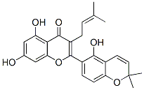 Structure of 5,7-Dihydroxy-2-(5-hydroxy-2,2-dimethyl-2H-1-benzopyran-6-yl)-3-(3-methyl-2-butenyl)-4H-1-benzopyran-4-one