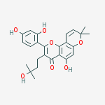 Structure of 2-(2,4-Dihydroxy-phenyl)-5-hydroxy-3-(3-hydroxy-3-methyl-butyl)-8,8-dimethyl-8H-benzo[1,2-b:4,3-b]dipyran-4-one