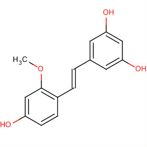 Structure of 1,3-Benzenediol, 5-[(1E)-2-(4-hydroxy-2-methoxyphenyl)ethenyl]-