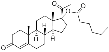 Structure of 17a-Hydroxyprogesterone caproate