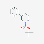 3-(2-Pyridinyl)-1-piperidinecarboxylic acid 1,1-dimethylethyl ester结构式